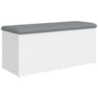 Banco de almacenaje blanco 102x42x45 cm madera de ingeniería