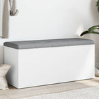 Banco de almacenaje blanco 102x42x45 cm madera de ingeniería