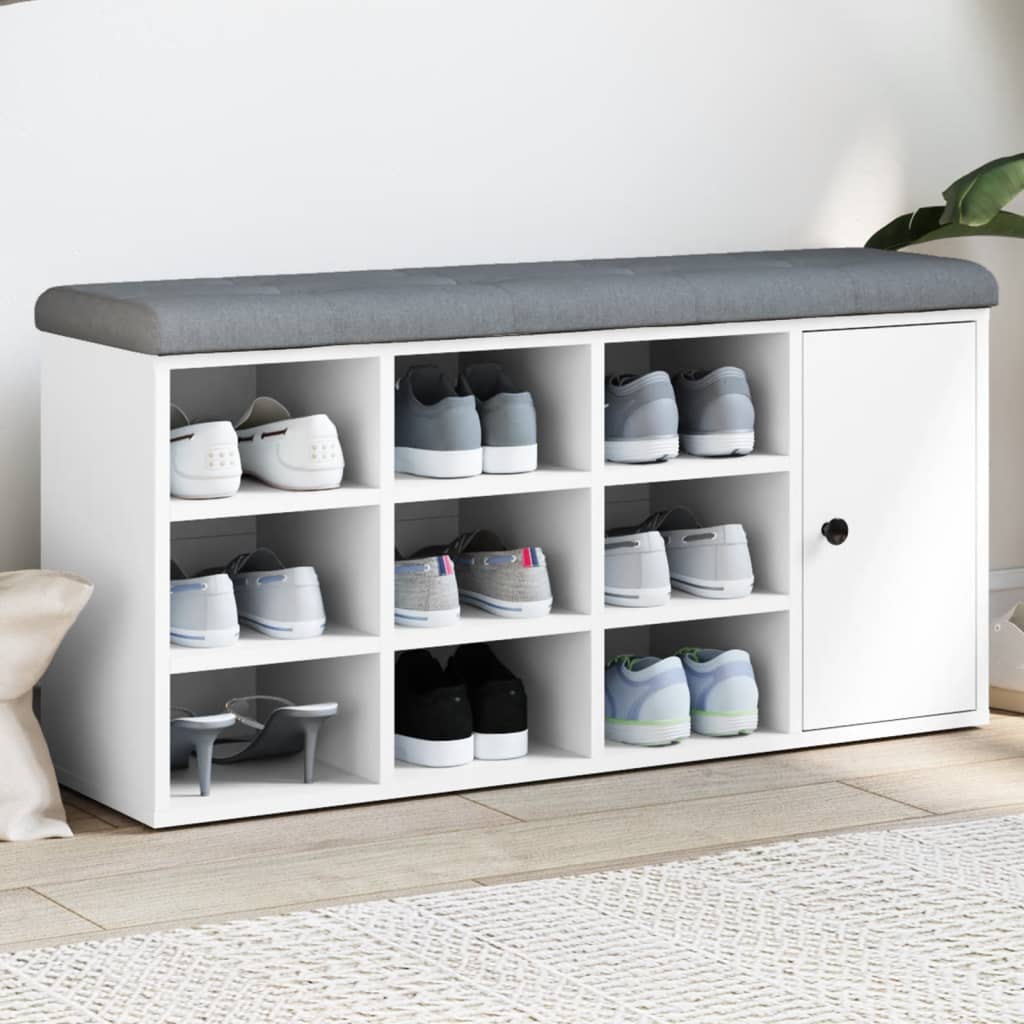 Zapatero con cajón abatible gris Sonoma 82x32x56 cm