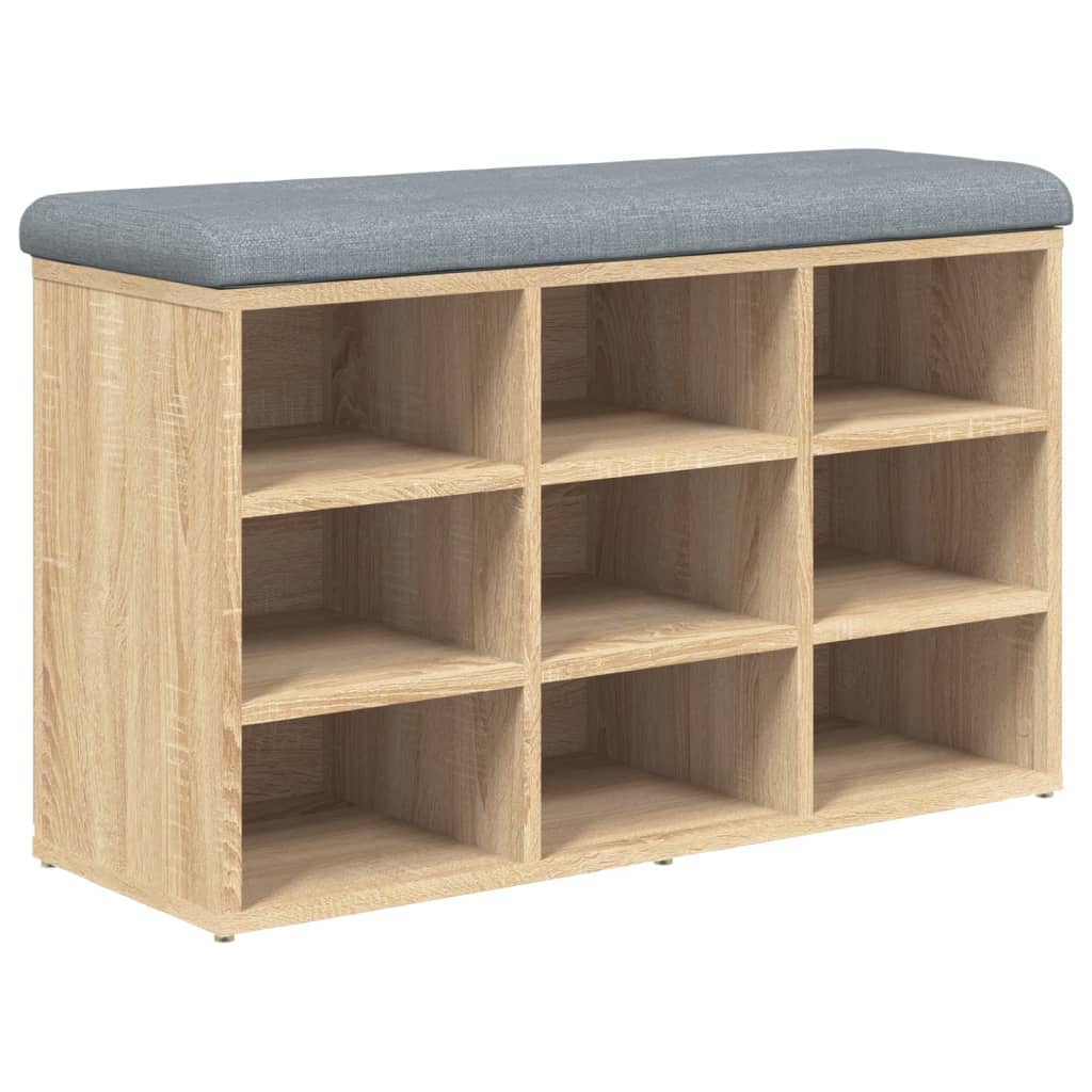 Zapatero roble Sonoma 82x32x50 cm madera de ingeniería