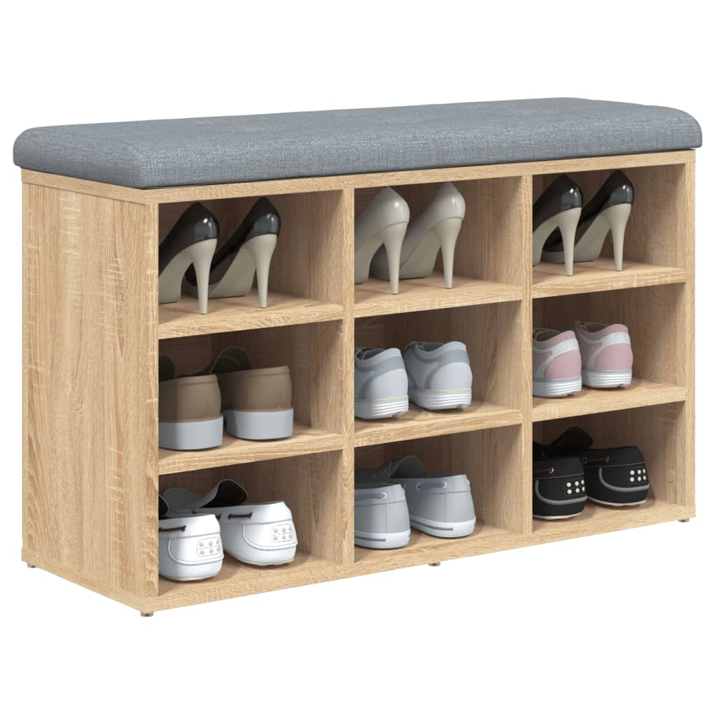 Zapatero roble Sonoma 82x32x50 cm madera de ingeniería