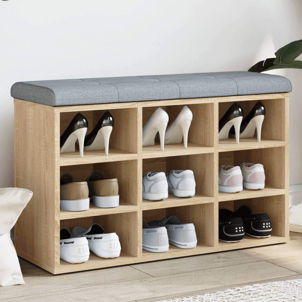 Zapatero roble Sonoma 82x32x50 cm madera de ingeniería