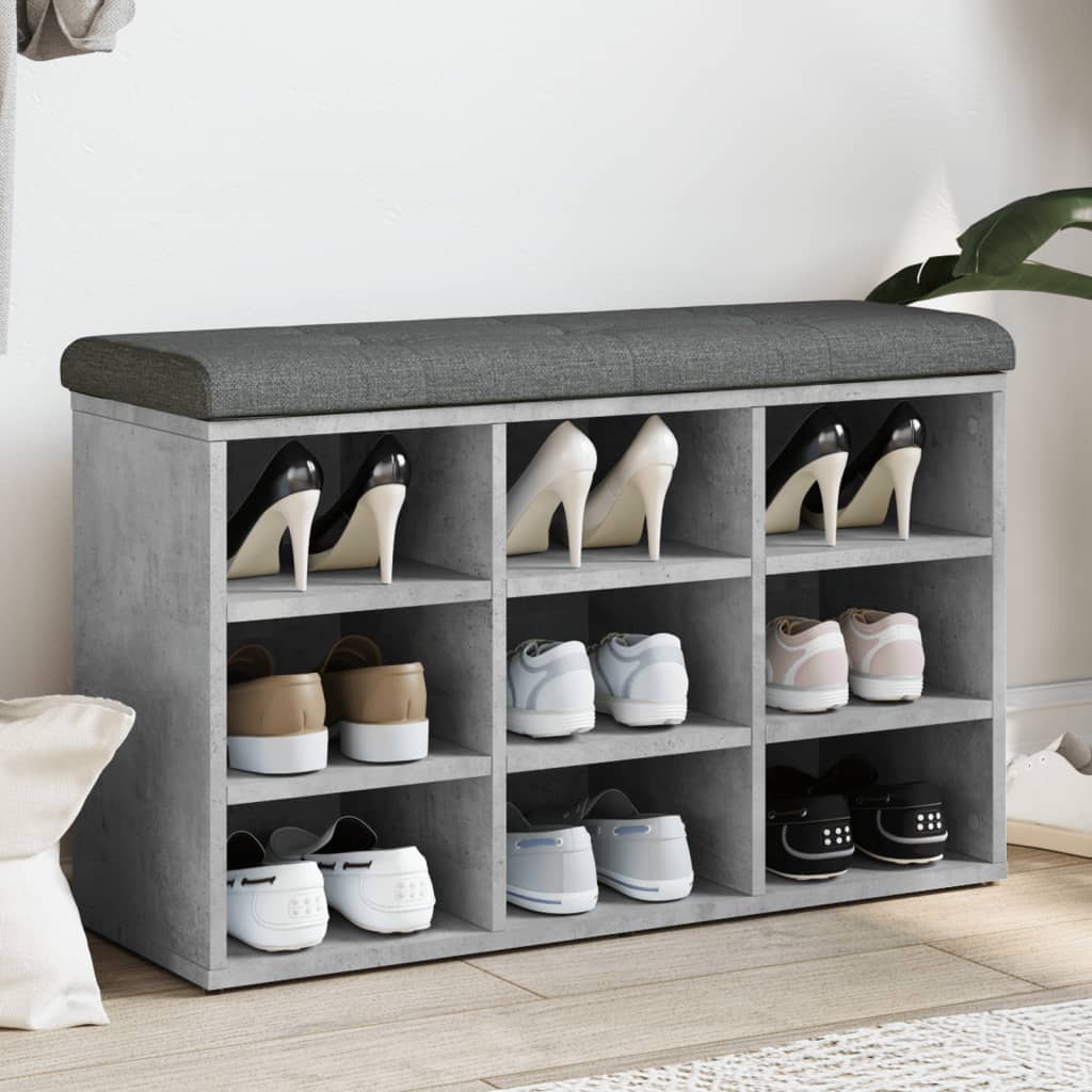 Zapatero con cajón abatible gris Sonoma 82x32x56 cm