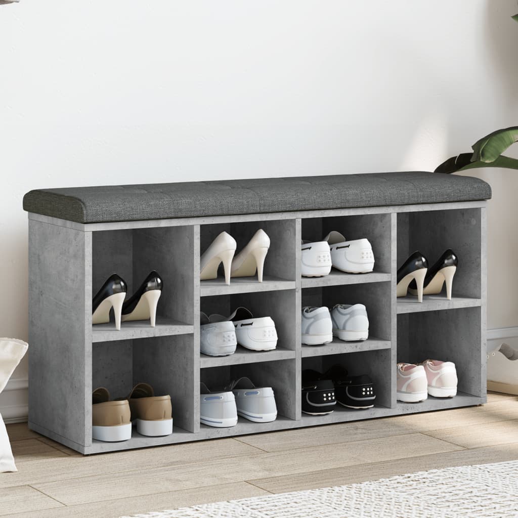 Zapatero con cajón abatible gris Sonoma 82x32x56 cm