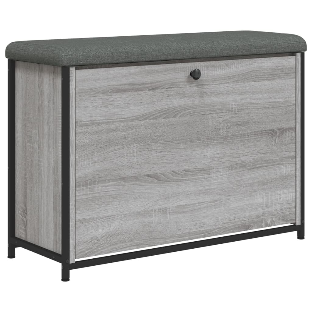Zapatero con cajón abatible gris Sonoma 82x32x56 cm