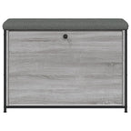 Zapatero con cajón abatible gris Sonoma 82x32x56 cm