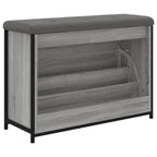 Zapatero con cajón abatible gris Sonoma 82x32x56 cm