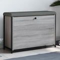 Zapatero con cajón abatible gris Sonoma 82x32x56 cm