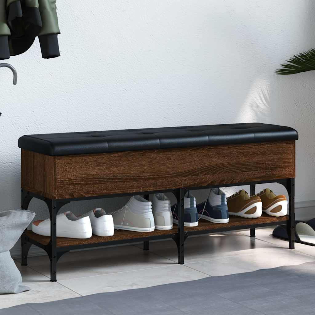 Zapatero con cajón abatible gris Sonoma 82x32x56 cm