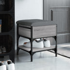 Zapatero con cajón abatible gris Sonoma 82x32x56 cm