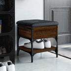 Zapatero con cajón abatible gris Sonoma 82x32x56 cm