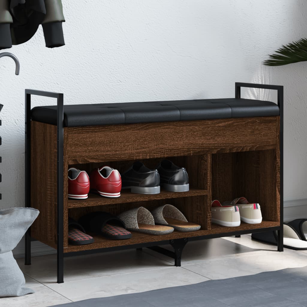 Zapatero con cajón abatible gris Sonoma 82x32x56 cm