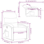 Silla de masaje reclinable de pie de tela color crema