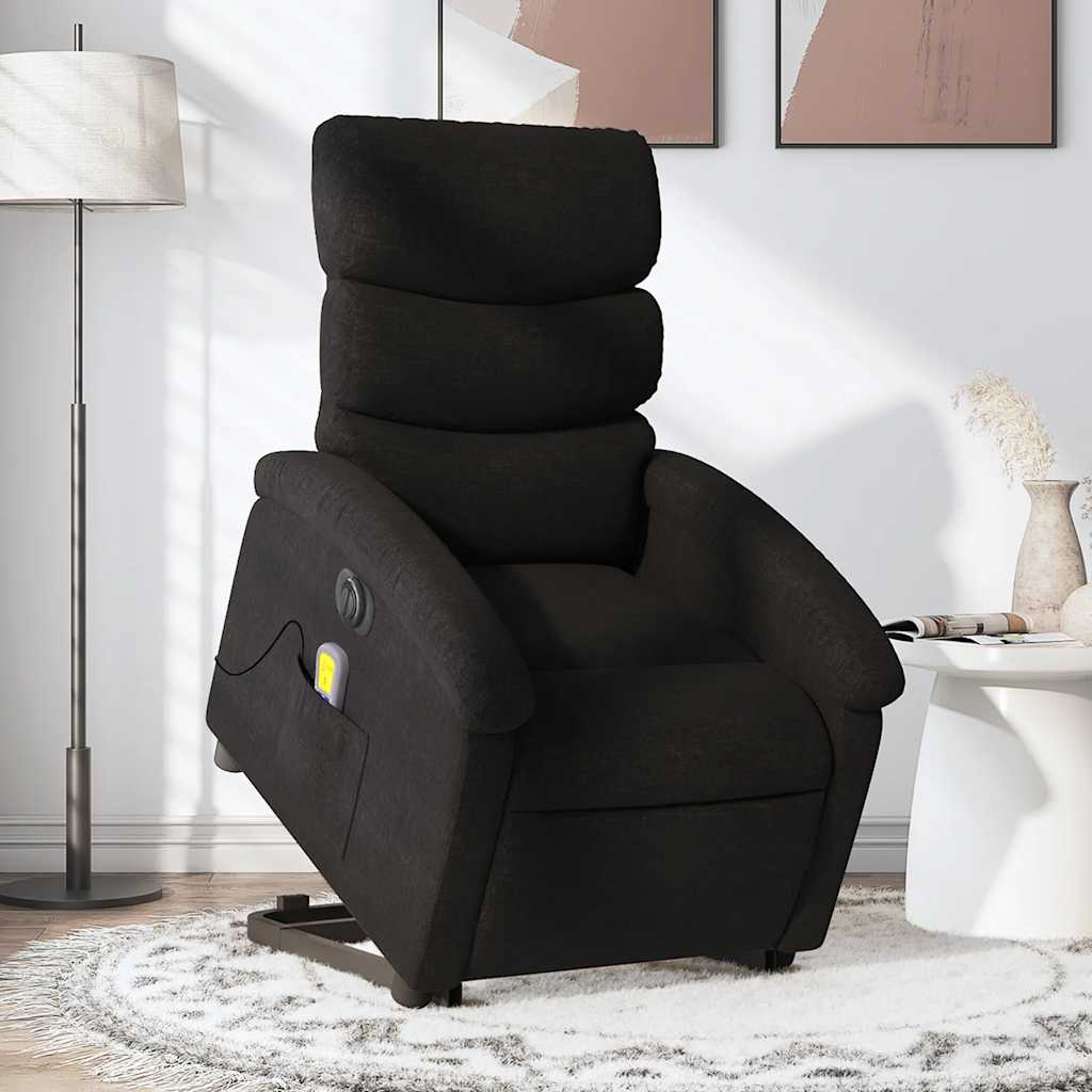 Sillón de majaje elevable eléctrico cuero artificial rojo