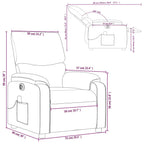 Sillón masaje reclinable eléctrico cuero sintético rojo tinto