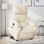 Red artificial leather electric lift massage armchair