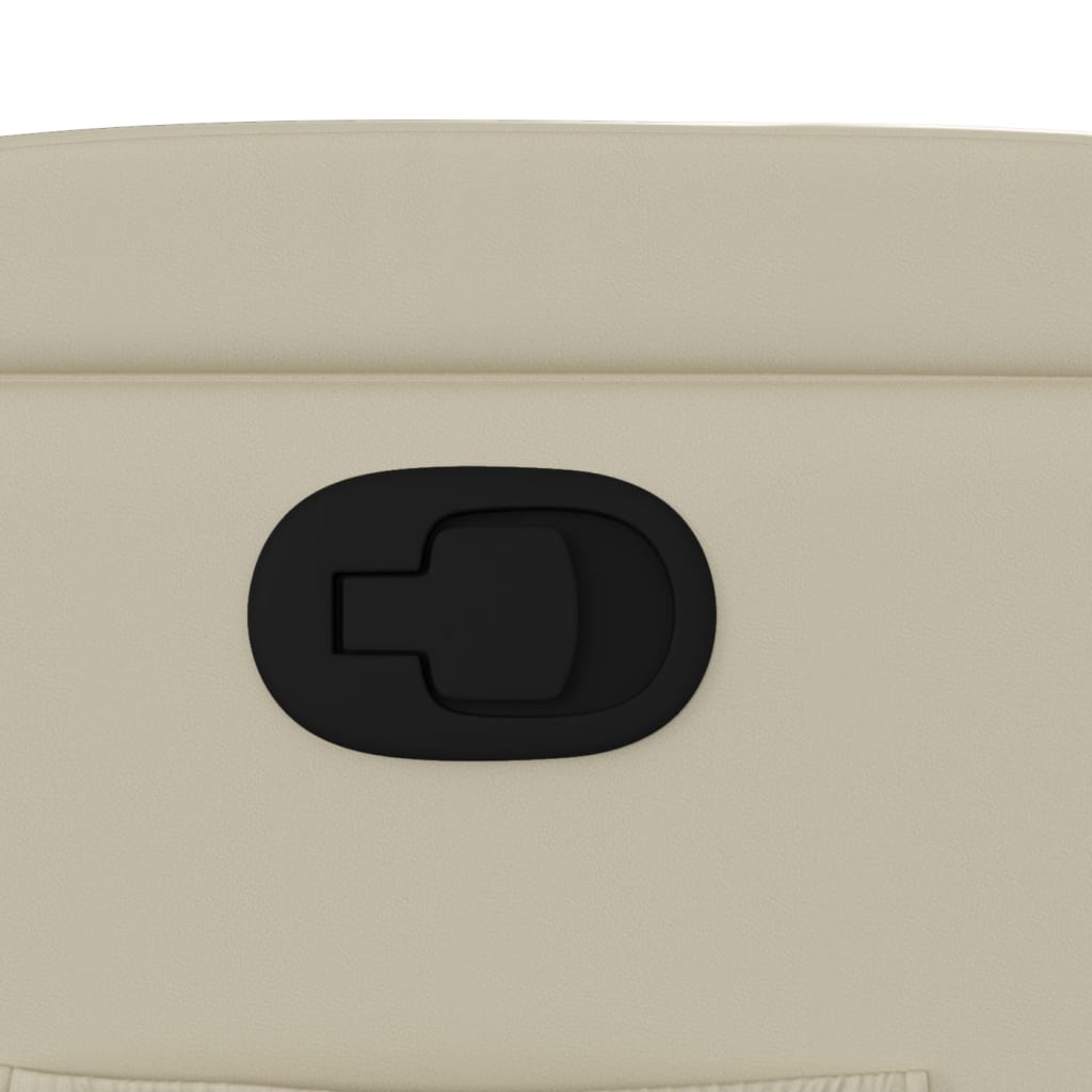 Sillón reclinable de piel sintética color crema