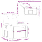 Sillón reclinable de piel sintética color crema