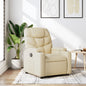 Sillón reclinable de cuero auténtico negro