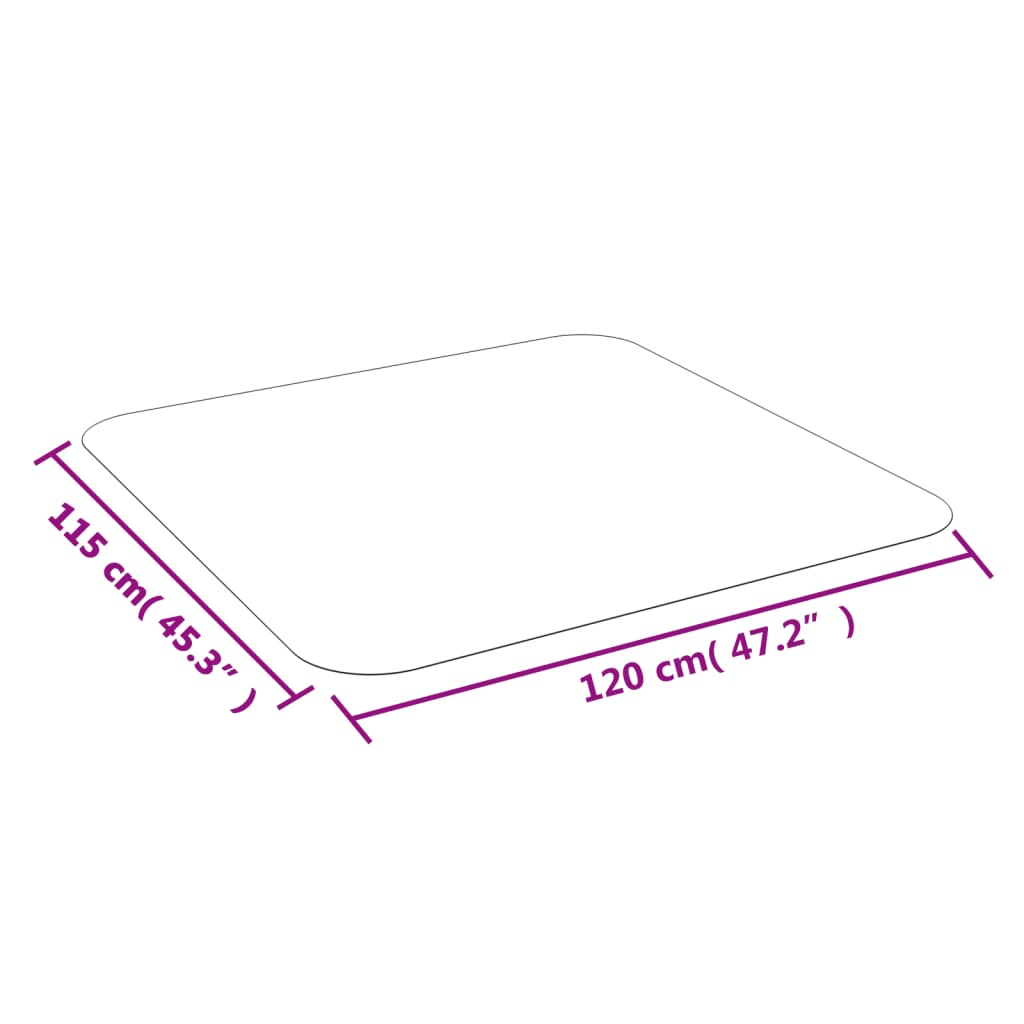 Alfombrilla para suelo laminado o moqueta PVC 120x115 cm