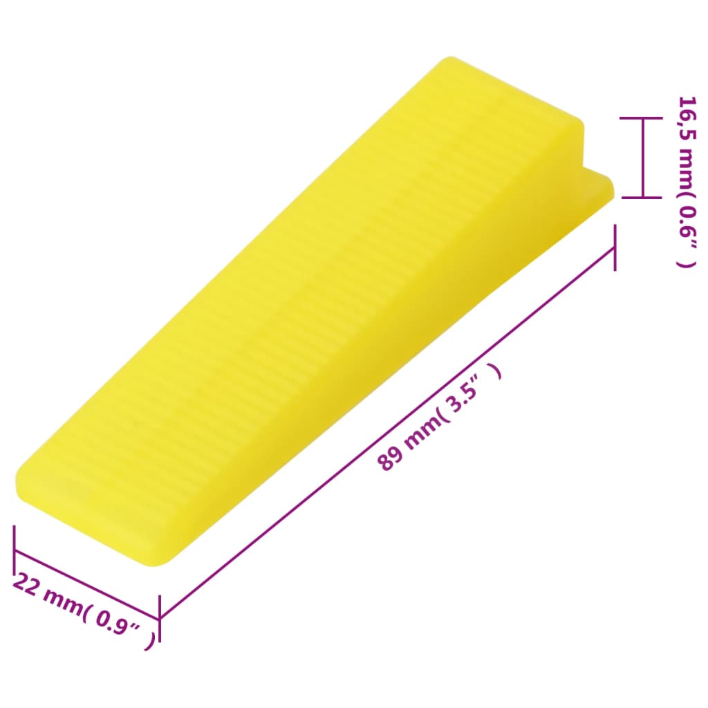 Sistema para nivelación de azulejos 250 cuñas 500 calzos 1 mm
