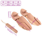 Estirador de zapatos con calzador EU 36-37 madera maciza cedro