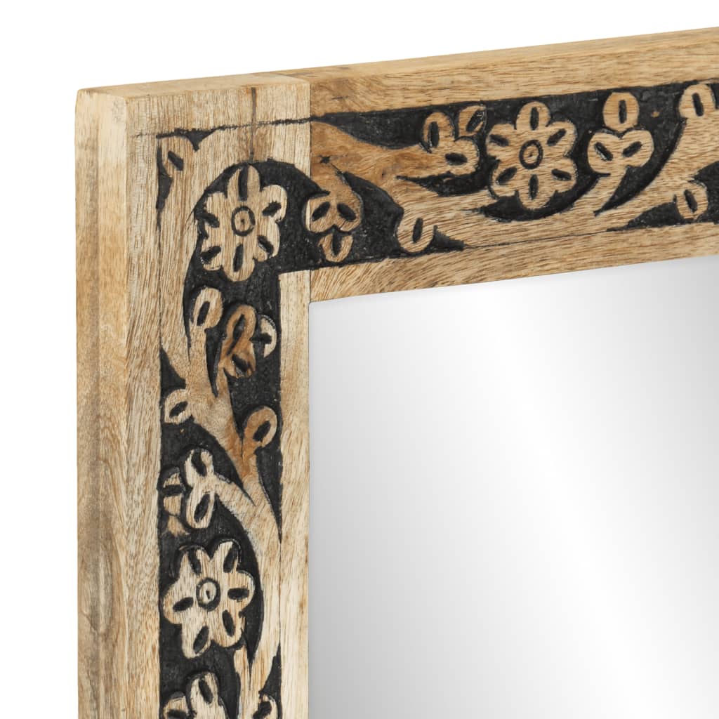 Conjunto de muebles de baño 2 piezas madera maciza de mango