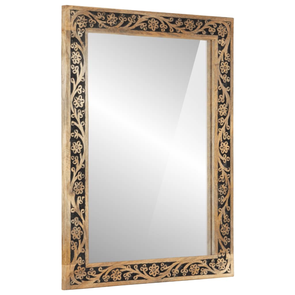 Conjunto de muebles de baño 2 piezas madera maciza de mango