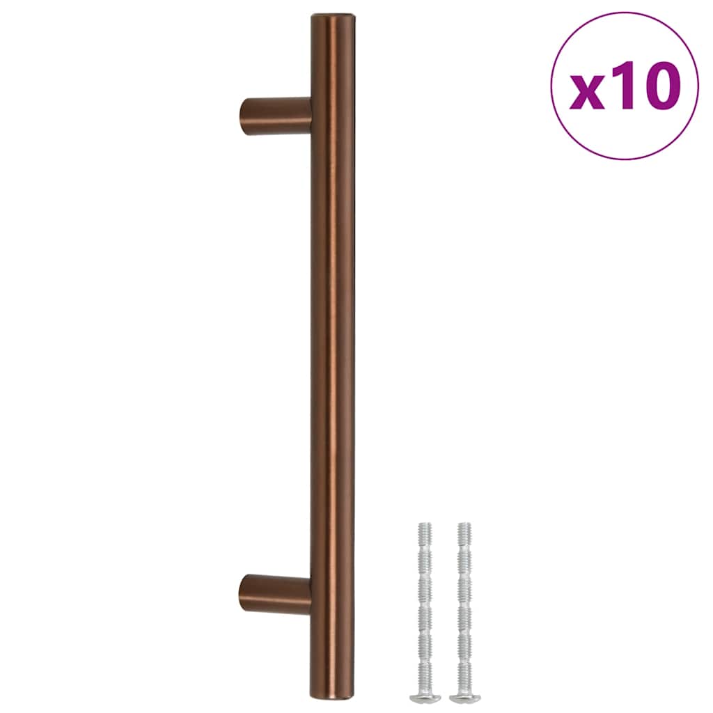 Tiradores para armarios 10 uds acero inoxidable bronce 128 mm