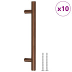 Tiradores para armarios 10 uds acero inoxidable bronce 128 mm