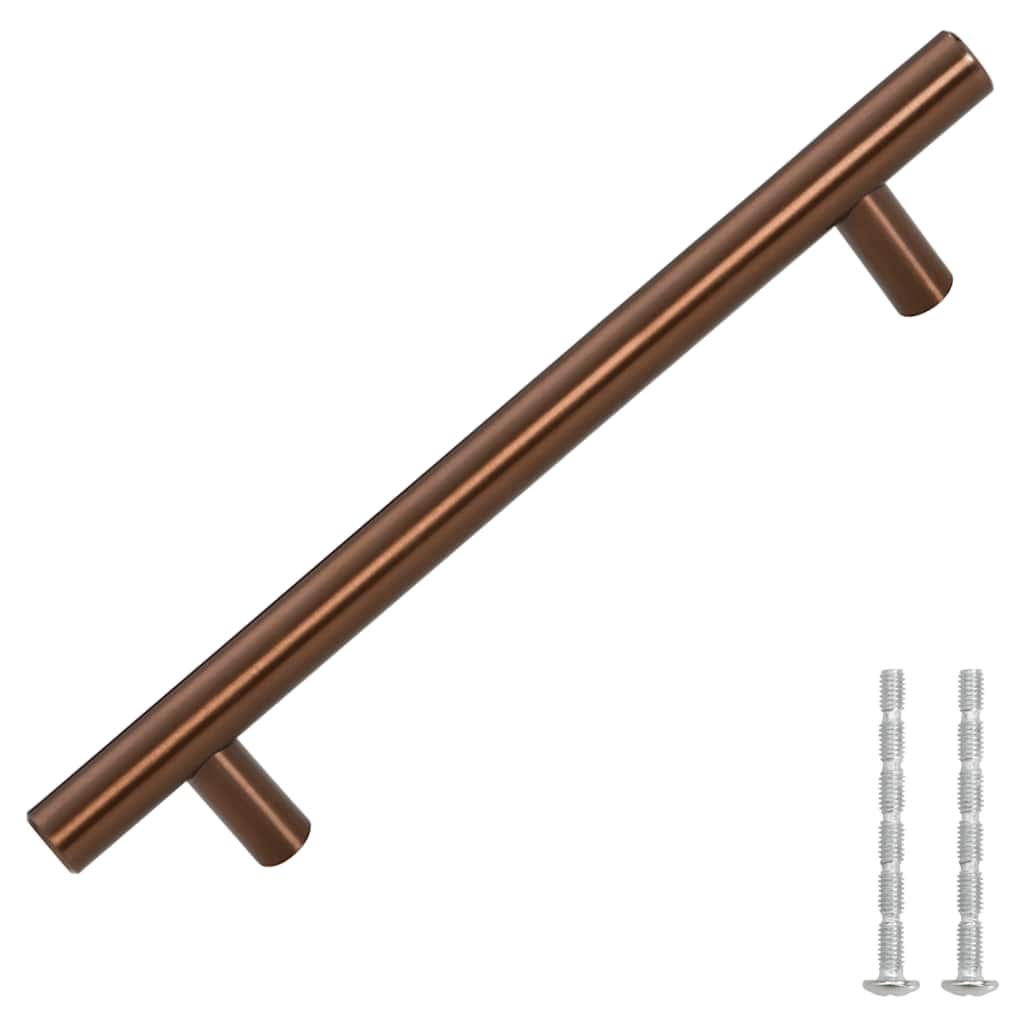 Tiradores para armarios 10 uds acero inoxidable bronce 128 mm