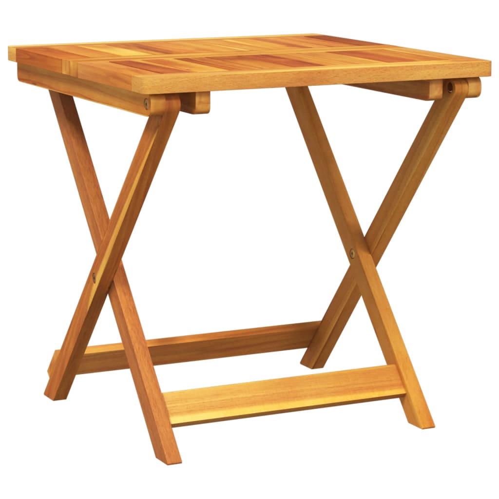 Set de comedor de jardín plegable 3 pzas madera maciza acacia