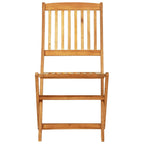 Set de comedor de jardín plegable 3 pzas madera maciza acacia