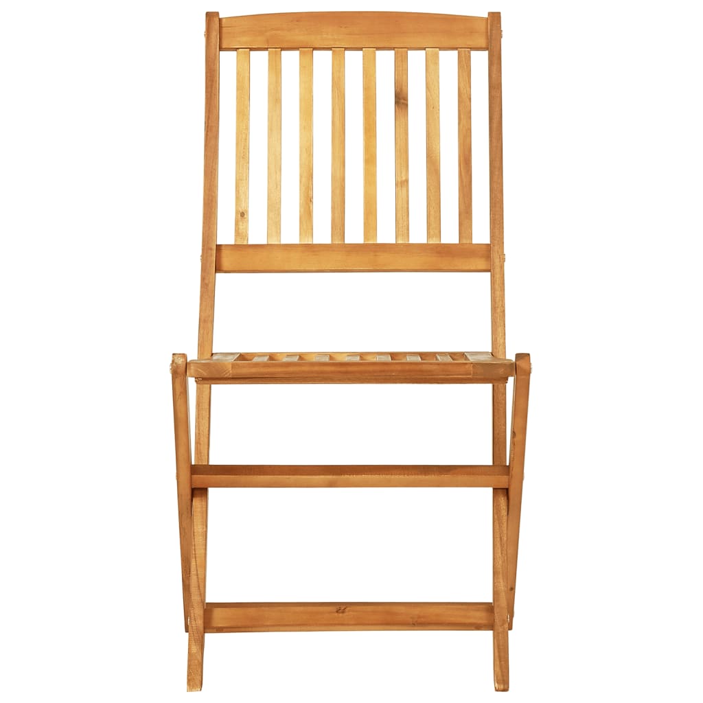 Set de comedor de jardín plegable 3 pzas madera maciza acacia