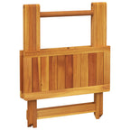 Set de comedor de jardín plegable 3 pzas madera maciza acacia