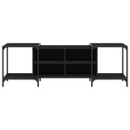 Mueble de TV de madera de ingeniería negro 153x37x50 cm
