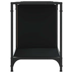 Mueble de TV de madera de ingeniería negro 153x37x50 cm