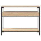 Mesa consola con estante roble Sonoma 100x29x75 cm madera de ingeniería