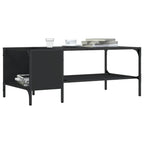 Mesa centro estante madera ingeniería roble ahumado 100x51x40cm
