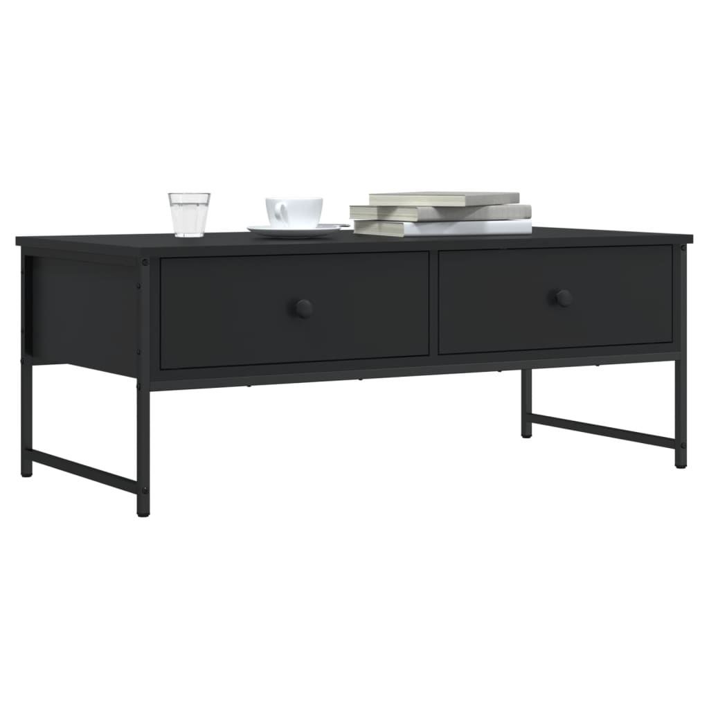 Mesa centro estante madera ingeniería roble ahumado 100x51x40cm