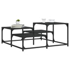 Mesa centro estante madera ingeniería roble ahumado 100x51x40cm