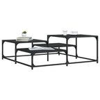 Mesa centro estante madera ingeniería roble ahumado 100x51x40cm