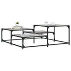 Mesa centro estante madera ingeniería roble ahumado 100x51x40cm