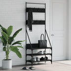 Perchero con zapatero gris Sonoma 70x34x184 cm