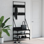 Perchero con zapatero gris Sonoma 70x34x184 cm