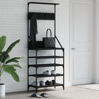 Perchero con zapatero gris Sonoma 70x34x184 cm