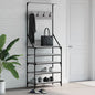 Sonoma Grey Hall Tree with Shoe Rack 70x34x184 cm