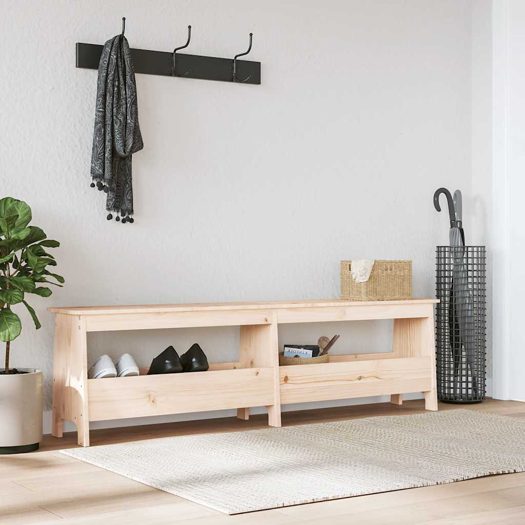 Banco 60x35x45 cm madera maciza de mango rugoso