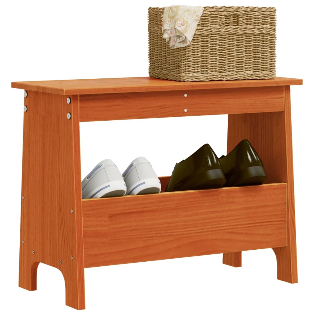 Banco 60x35x45 cm madera maciza de mango rugoso