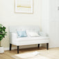 Banco com almofadas de couro sintético castanho 113x64,5x75,5 cm